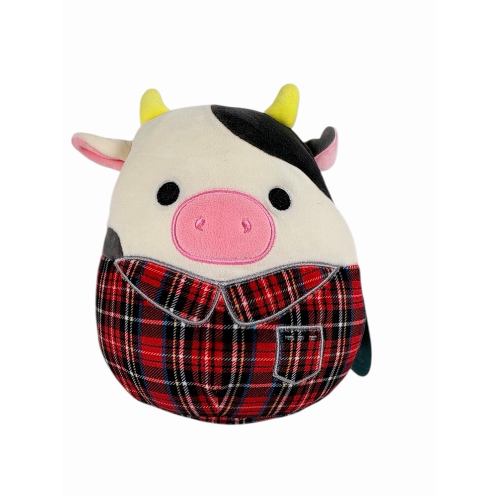Squishmallows 8" Connor the Cow in Plaid Shirt